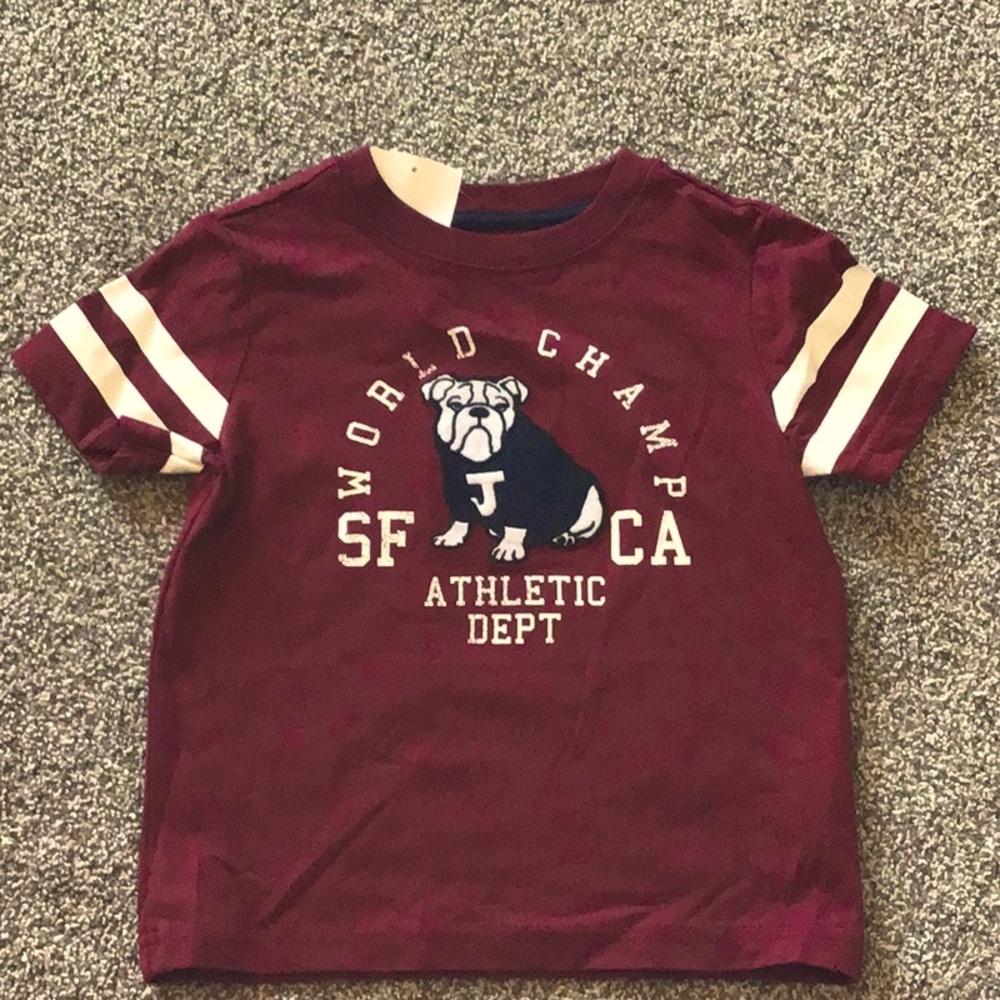Janie and Jack Burgundy T-Shirt sz 2T - Brand New